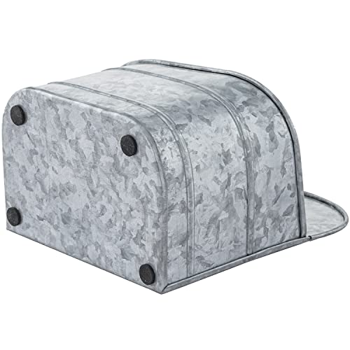 Mygift Rustic Galvanized Silver Metal Hanging Indoor Wall Planter With Angled Edge, Wall Mounted Succulent Plant Pot, Set Of 2 - Handmade In India #TOP6