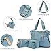 Soperwillton Fashion Handbag for Women Shoulder Bag Top Handle Satchel Hobo Tote Bag Purse Set 4pcs
