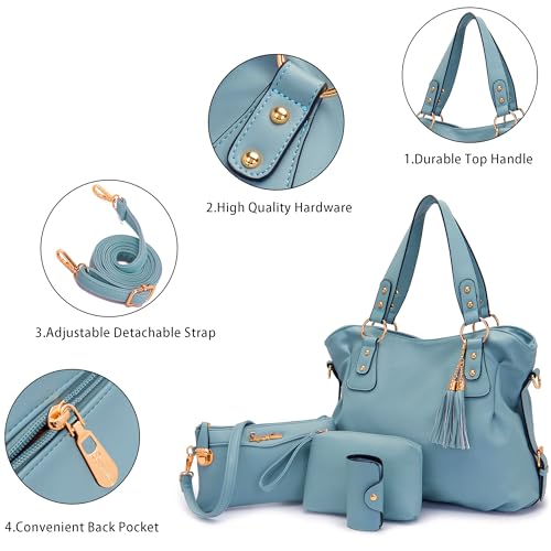 Bolso de mujer Soperwillton set 4 piezas cuero PU miniatura 4