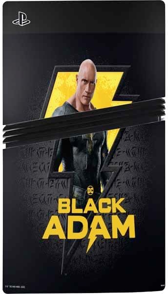 Skinit Decal Gaming Skin Compatible with PS5 Pro Console - Officially Licensed DC Comics Black Adam Movie Art Character and Logo Design