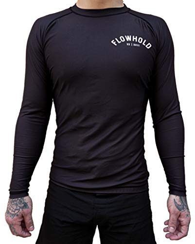 Flowhold Fundamentals Long Sleeve Compression MMA BJJ Wrestling Cross Training Rash Guard Top