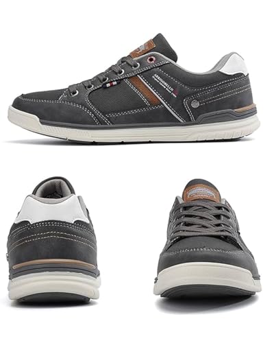 ARRIGO BELLO Mens Casual Shoes Fashion Sneakers Breathable Comfort Classic Lace-Up Low Top Walking Shoes3