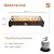COSIEST 28" Tabletop Fire Pit, Outdoor Propane Fire Pit Table w Magnesium Oxide Rectangle Base, 40,000 BTU Stainless Steel Burner, Glass Rocks, Glass Wind Guard, Fits 20lb Tank Outside