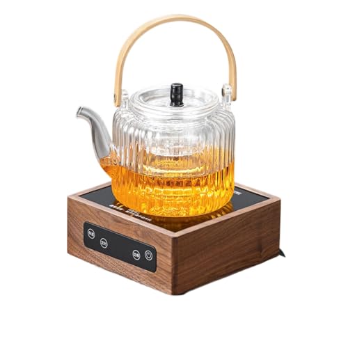 Théière en verre épaissi avec infuseur résistant aux hautes températures pour cuisinière