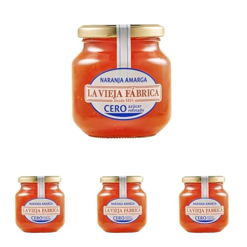 La Vieja Fábrica | Mermelada de Naranja Amarga CERO | 290g (Paquete de 4)