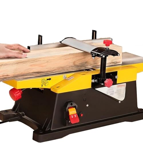 Cepilladora de sobremesa de 1800 W, cepilladora de madera de 6 pulgadas con juego de herramientas antipolvo, cepilladora eléctrica para carpintería de 12 000 RPM, profundidad de corte de 0 a 3 mm