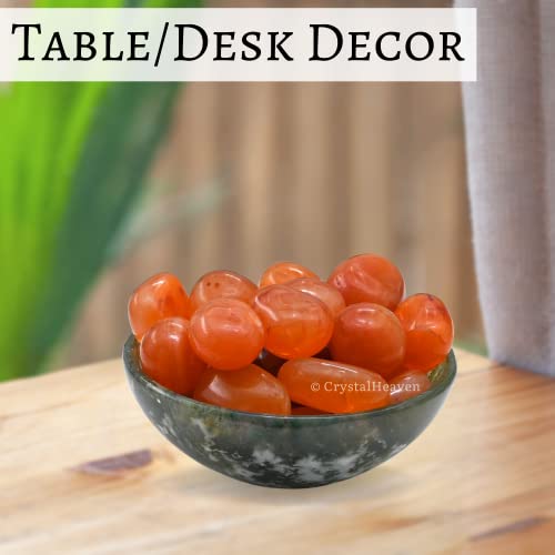 Image of Certified Carnelian Crystal Healing Tumbled Stone, Natural Polished Crystals for DIY Crafts, Manifestation, Meditation, Pooja Feng Shui and Reiki Healing (30 Grams)