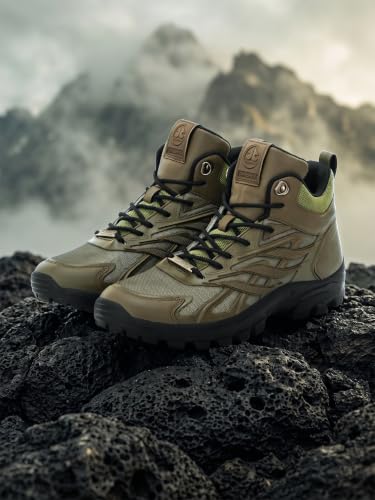 Image of OFF LIMITS Raftar Outdoor Boots for Men with KPU and Synthetic Upper, Moulded Insock and Durable TPR Sole, Lace-Up High-Top Boots for Travel, Exploration and Outdoor Activities