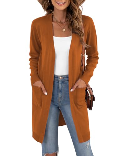 Image of VIISHOW Women's Classic Cardigans Long Sleeve Open Front Casual Knit Cardigan Sweaters Coat Soft Outwear