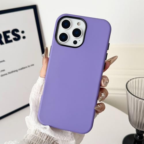 Coque iPhone 13 Pro Max Antichoc Mate Violette Rigide Couleur Bonbon