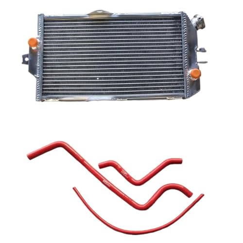 Radiador de aluminio reforzado de 3 filas y manguera de silicona para quad LT500R