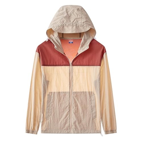 Men's UPF 50+ Sun Protection Hoodies Casual Lightweight Comfy Solid Summer Outfits Full Zip Shirts with Pocket 2025