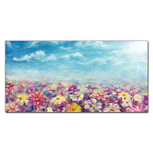Décoration murale en verre trempé 100x50cm durable et facile à nettoyer
