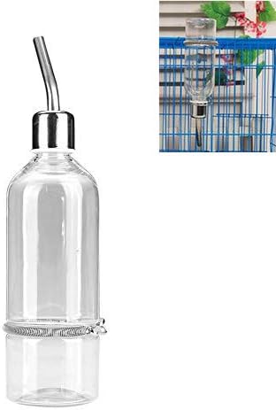 Botella de agua automática para mascotas colgante, botella de agua para mascotas sin goteo, para gatos, perros, conejos, botellas de agua de acero