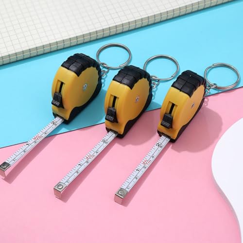 Cinta métrica retractil mini llavero SEWACC 10 piezas miniatura 5