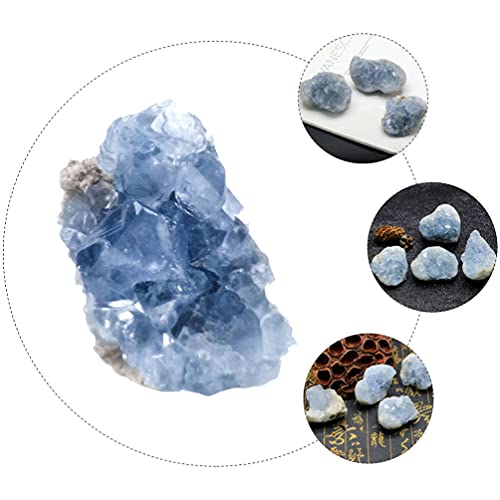 IMIKEYA Natural Azul Celestite Cristal Reiki Cura Pedra Geode Cluster Cura Espécime Mineral Irregula