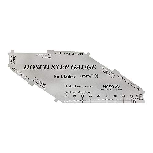 HOSCO Luthiers Tools H-SG-U Step Gauge for Ukulele, Can Measure Strings Height, Nut Groove, Fret Height, Etc