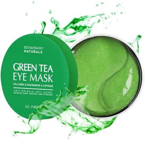 Enaskin Naturals Green Tea Under Eye Patches for Puffiness &amp; Dark Circles