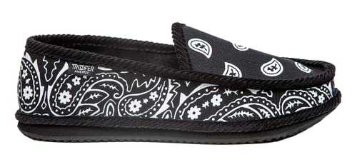 Men and Women KS-002 Black Bandana Paisley Slip-On | Cozy, Colorful House Shoe Slippers | Ultra Cushion For Indoor and Outdoor2
