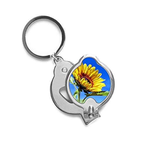 Tournesols bleu ciel soleil fleur Ongle Cutter compact et précis