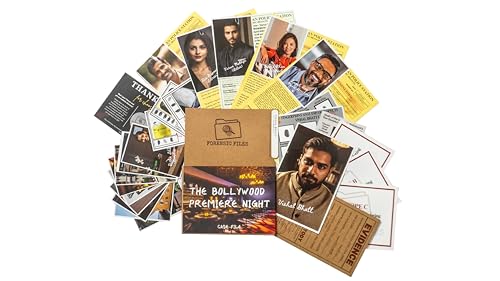 Image of Forensic Files BE A Detective, Solve A Realistic CASE - The Bollywood Premiere Night | Unsolved Cold Case Files | Crime Story Puzzle Game | Brain Games | Clues Evidences | Murder Mystery Board Game