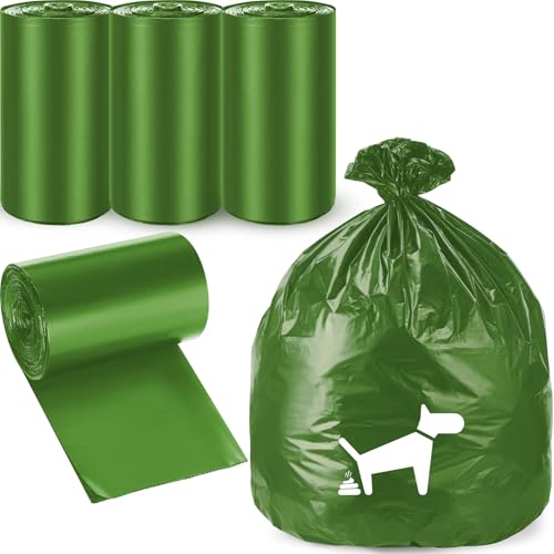 Image of 150 Pcs Dog Waste Poop Bags Dog Large Leak Proof Bags 26 inchx 33 inch Pet Waste Station Can Liners Heavy Duty Pet Trash Bin Liner for Walking Poop Station Dispensers, 3 Rolls of 50(Green)