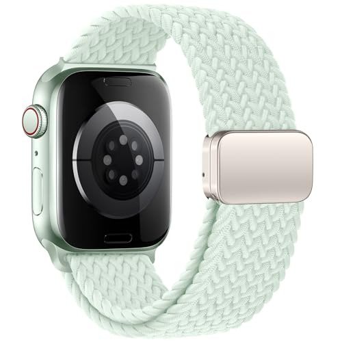 Image of Qimela Sport Loop Compatible with Apple Watch Band 38mm 40mm 41mm 42mm 44mm 45mm 46mm 49mm for Women Men,Magnetic Strap Stretchy Braided Wristband for iWatch Series 11 10 9 8 7 6 5 4 SE Ultra 3 2 1