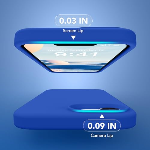 Image of Magnetic for iPhone 17e /iPhone 16e Case, Compatible with MagSafe, [Soft Anti-Scratch Microfiber Lining] Slim Silicone Shockproof Protective Phone Case for iPhone 17e /16e 6.1 inch, Klein Blue