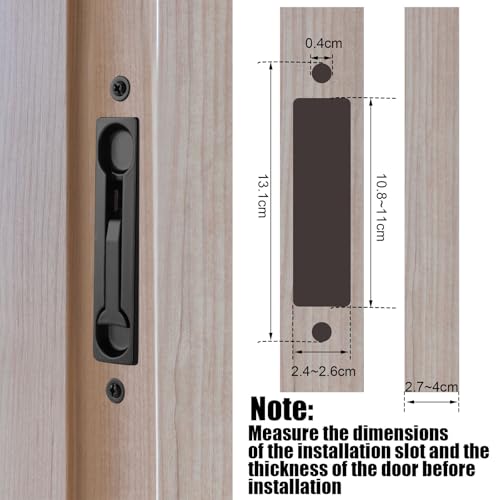 Blulu 2 Pcs Flush Mount Extension Bolt 17 Inch Stainless Steel Lever Extension Door Flush Bolt for Commercial Aluminum Steel Door for Inactive Leaf(Black) - Image 4