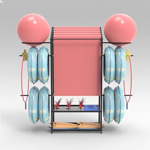 HDYZJQ Pool Float Rack Toy Cart, Metal Pool Equipment Storage Rack for Beach/Clubs/Backyards, Towel Goggles Swimming Rings Outdoor Organizer(3pack)