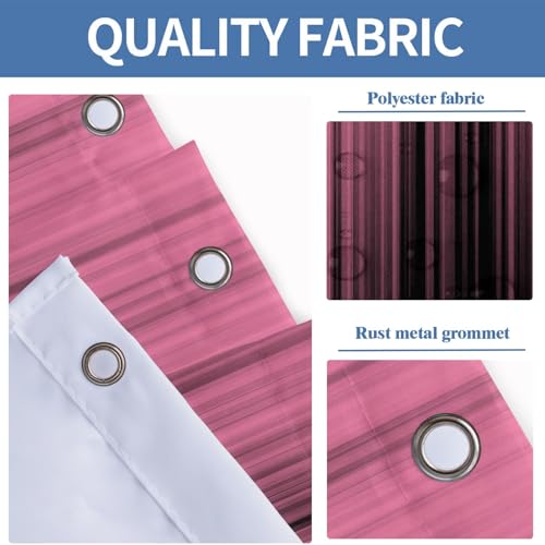 Image of AAtter Pink and Black Shower Curtain Girls Girly Preppy Cute Women Bright Modern Gothic Goth Anime Cool Ombre Dark Abstract Art Aesthetic Home Bathroom Decor Bathtub Set with 12 Hooks, 60x72, Gradient