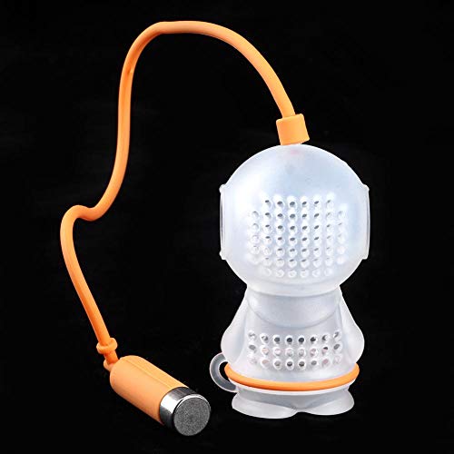 Tea Infuser,Silicone Tea Strainer Filter With Chain And Drip Trays,Diver Shape Loose Leaf Tea Infuser For Leaf Grain Tea Cups, Mugs, And Pots (Orange) #TOP5