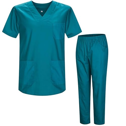 MISEMIYA - Unisex-Schrubb-Set - Medizinische Uniform mit Oberteil und Hose ref.8178 - Medium, Grün 3B 21