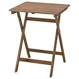 Ikea Askholmen Table Outdoor Foldable Gray-Brown Stained Light Brown 23 5/8x24 3/8 602.400.35