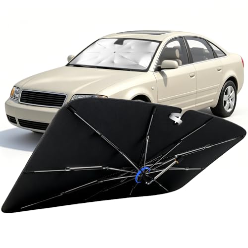 Windshield Sun Shade for Audi A6 1995-2004 with 360° Rotating Shaft
