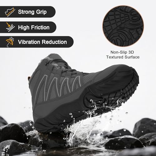 Image of Women's Waterproof Hiking Boots Anti Slip Ankle Boots Outdoor