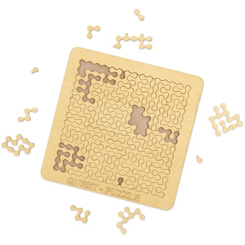 ESC WELT Quest Puzzle - Puzle de 40 Piezas de Madera con Instrucciones de Ayuda - Puzle de Madera para Adultos y Adolescentes - para Niños y Niñas Rompecabezas Complicado