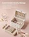 SONGMICS Jewelry Organizer Box, Travel Jewelry Case, 2-Layer Travel Case for Earrings, Necklaces, Bracelets - Portable Jewelry Storage with Large Capacity, Gift Idea, Cloud White UJBC166W01