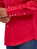 Wrangler - Camicia da Lavoro da Uomo, Taglio Cowboy, a Maniche Lunghe, Stile Western, Tinta Unita, Rosso, XL - 2