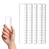 5 Stück Lineal 15cm,Transparent Lineal mit Metrische&Inch-Skala Präzision Grundschule Kinder Kunststofflineal Kit für Schüler Schule Kinder Klassenzimmer Bürobedar (2)