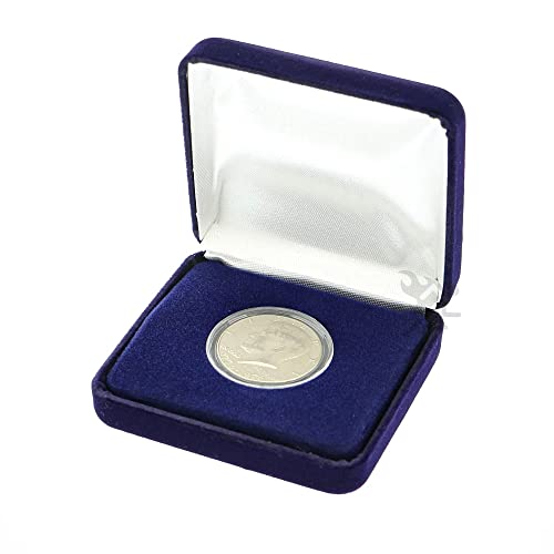 Caja de presentación para monedas Air-Tite modelo T (azul terciopelo) miniatura 2