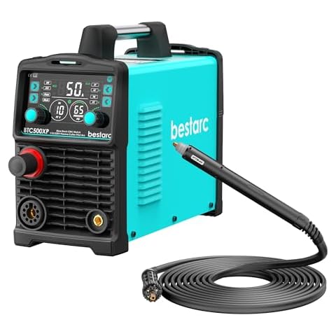 bestarc BTC500XP 11GEN Plasma Cutter & IPTM60 Non-HF Pilot Arc Plasma Cutting Torch 32FT Cover