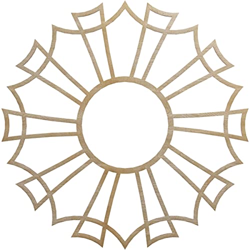 Image of Ekena Millwork 34 inchOD x 12 inchID x 1 /4 inchT Augustus Wood Fretwork Pierced Ceiling Medallion, Hickory