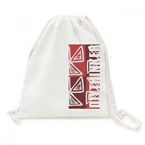 Sac à dos à cordon en toile robuste avec grand compartiment pour voyageur