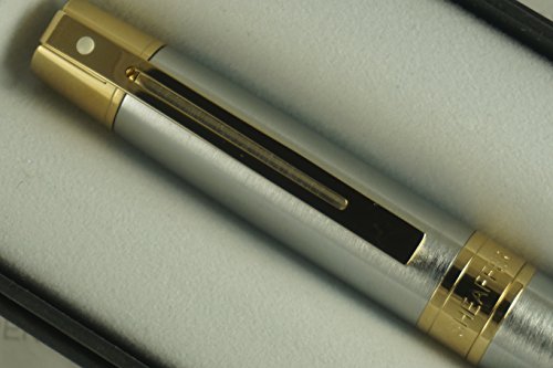 Image of Cross Sheaffer 300 Brushed and polished Barrel with Gold Appointments Spring loaded and fluid clip Medium Point Rollerball Pen A great gift for any occasion.
