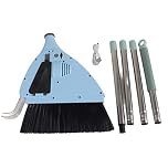 Buachois Cordless 2-in-1 Sweeper, Vacuum Sweeper Electric Sweeper with USB Charging Cleaning Tool Stitched Track Broom Cleaning Brush Vacuum Broom for Household