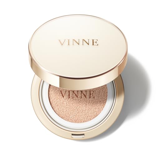 [VINNE]ビンヌ プレステージ グロウ スキンフィット クッション 15g・SPF50+ PA++++ / クッションファンデ スキンケアファンデ 日焼け止め ツヤ肌 UVケア 紫外線 韓国コスメ (23ナチュラルベージュ, 15g)の商品画像（Amazon）
