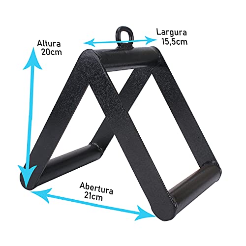 Puxador Triangulo Remada Cavalinho Barra Kit Musculação, Barra Academia, Triangulo Academia, Exercíc