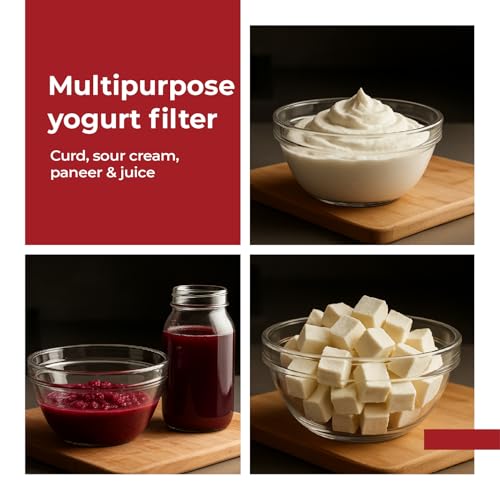 Image of Lifelong Hung Curd Maker & Yogurt Filter Strainer 1100 mL | BPA-Free Dahi & Greek Yoghurt Box with Fine Mesh & Lid | Multi Use - Thick Curd, Whey Separator, Soybean Milk, Kefir, Pulpy Juice & Coffee