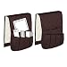 H.VERSAILTEX 5 Pockets Space Saver Organizer with Anti-Sliding Pipe, Remote Control Holder, Magazine Rack, Draped Over Sofa, Couch, Recliner Armrest (Brown/Beige) - 2 Packs